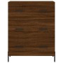 Aparador alto madera contrachapada marrón roble 69,5x34x180 cm de vidaXL, Aparadores - Ref: Foro24-3195858, Precio: 186,05 €,...