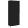 Tall black plywood sideboard 69.5x34x180 cm by vidaXL, Sideboards - Ref: Foro24-3195860, Price: 192,26 €, Discount: %