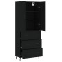 Tall black plywood sideboard 69.5x34x180 cm by vidaXL, Sideboards - Ref: Foro24-3195860, Price: 192,26 €, Discount: %