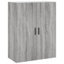 High sideboard sonoma gray plywood 69.5x34x180 cm by vidaXL, Sideboards - Ref: Foro24-3195865, Price: 168,99 €, Discount: %