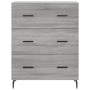 High sideboard sonoma gray plywood 69.5x34x180 cm by vidaXL, Sideboards - Ref: Foro24-3195865, Price: 168,99 €, Discount: %