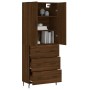 Tall brown oak plywood sideboard 69.5x34x180 cm by vidaXL, Sideboards - Ref: Foro24-3195866, Price: 170,91 €, Discount: %