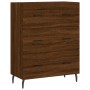 Aparador alto madera contrachapada marrón roble 69,5x34x180 cm de vidaXL, Aparadores - Ref: Foro24-3195866, Precio: 170,48 €,...