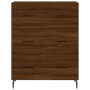 Aparador alto madera contrachapada marrón roble 69,5x34x180 cm de vidaXL, Aparadores - Ref: Foro24-3195866, Precio: 170,91 €,...