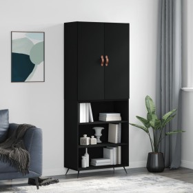 Tall black plywood sideboard 69.5x34x180 cm by vidaXL, Sideboards - Ref: Foro24-3196044, Price: 122,99 €, Discount: %