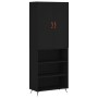 Tall black plywood sideboard 69.5x34x180 cm by vidaXL, Sideboards - Ref: Foro24-3196044, Price: 123,02 €, Discount: %