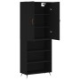 Tall black plywood sideboard 69.5x34x180 cm by vidaXL, Sideboards - Ref: Foro24-3196044, Price: 123,02 €, Discount: %