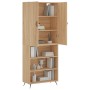 Aparador alto madera contrachapada color roble 69,5x34x180 cm de vidaXL, Aparadores - Ref: Foro24-3196046, Precio: 123,99 €, ...