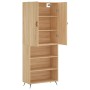 Aparador alto madera contrachapada color roble 69,5x34x180 cm de vidaXL, Aparadores - Ref: Foro24-3196046, Precio: 123,99 €, ...