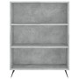 Aparador alto madera contrachapada gris hormigón 69,5x34x180 cm de vidaXL, Aparadores - Ref: Foro24-3196047, Precio: 128,02 €...