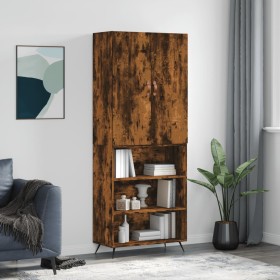 Tall smoked oak plywood sideboard 69.5x34x180 cm by vidaXL, Sideboards - Ref: Foro24-3196048, Price: 115,99 €, Discount: %