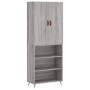 Aparador alto madera contrachapada gris sonoma 69,5x34x180 cm de vidaXL, Aparadores - Ref: Foro24-3196049, Precio: 118,99 €, ...