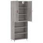 Aparador alto madera contrachapada gris sonoma 69,5x34x180 cm de vidaXL, Aparadores - Ref: Foro24-3196049, Precio: 118,99 €, ...