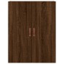 Aparador alto madera contrachapada marrón roble 69,5x34x180 cm de vidaXL, Aparadores - Ref: Foro24-3196050, Precio: 119,68 €,...