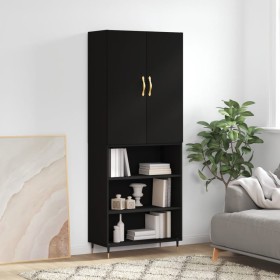 Aparador alto madera contrachapada negro 69,5x34x180 cm de vidaXL, Aparadores - Ref: Foro24-3196052, Precio: 119,99 €, Descue...