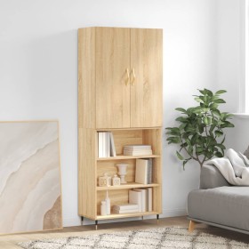 Aparador alto madera contrachapada color roble 69,5x34x180 cm de vidaXL, Aparadores - Ref: Foro24-3196054, Precio: 130,99 €, ...