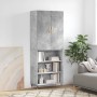 Concrete gray plywood tall sideboard 69.5x34x180 cm by vidaXL, Sideboards - Ref: Foro24-3196055, Price: 114,33 €, Discount: %