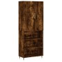 Tall smoked oak plywood sideboard 69.5x34x180 cm by vidaXL, Sideboards - Ref: Foro24-3196056, Price: 126,24 €, Discount: %