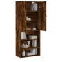 Aparador alto madera contrachapada roble ahumado 69,5x34x180 cm de vidaXL, Aparadores - Ref: Foro24-3196056, Precio: 126,24 €...