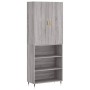 Aparador alto madera contrachapada gris sonoma 69,5x34x180 cm de vidaXL, Aparadores - Ref: Foro24-3196057, Precio: 121,30 €, ...