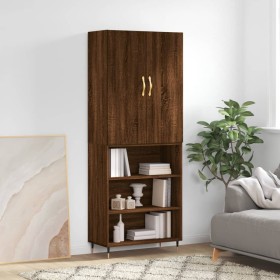 Tall oak brown plywood sideboard 69.5x34x180 cm by vidaXL, Sideboards - Ref: Foro24-3196058, Price: 119,99 €, Discount: %