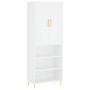 Aparador alto madera contrachapada blanco 69,5x34x180 cm de vidaXL, Aparadores - Ref: Foro24-3196059, Precio: 118,89 €, Descu...