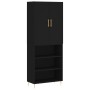 Tall black plywood sideboard 69.5x34x180 cm by vidaXL, Sideboards - Ref: Foro24-3196060, Price: 133,68 €, Discount: %