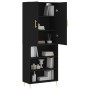 Tall black plywood sideboard 69.5x34x180 cm by vidaXL, Sideboards - Ref: Foro24-3196060, Price: 133,68 €, Discount: %