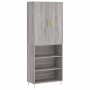 Aparador alto madera contrachapada gris sonoma 69,5x34x180 cm de vidaXL, Aparadores - Ref: Foro24-3196065, Precio: 127,22 €, ...