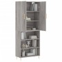 Aparador alto madera contrachapada gris sonoma 69,5x34x180 cm de vidaXL, Aparadores - Ref: Foro24-3196065, Precio: 127,22 €, ...