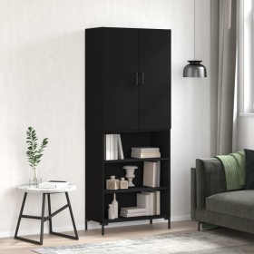 Aparador alto madera contrachapada negro 69,5x34x180 cm de vidaXL, Aparadores - Ref: Foro24-3196068, Precio: 134,99 €, Descue...