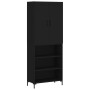 Aparador alto madera contrachapada negro 69,5x34x180 cm de vidaXL, Aparadores - Ref: Foro24-3196068, Precio: 134,79 €, Descue...