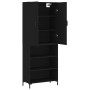 Aparador alto madera contrachapada negro 69,5x34x180 cm de vidaXL, Aparadores - Ref: Foro24-3196068, Precio: 134,79 €, Descue...