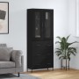 Tall black plywood sideboard 69.5x34x180 cm by vidaXL, Sideboards - Ref: Foro24-3198410, Price: 192,99 €, Discount: %