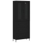 Tall black plywood sideboard 69.5x34x180 cm by vidaXL, Sideboards - Ref: Foro24-3198410, Price: 192,99 €, Discount: %