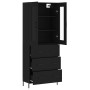 Tall black plywood sideboard 69.5x34x180 cm by vidaXL, Sideboards - Ref: Foro24-3198410, Price: 192,99 €, Discount: %