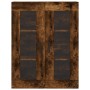 Aparador alto madera contrachapada roble ahumado 69,5x34x180 cm de vidaXL, Aparadores - Ref: Foro24-3198414, Precio: 187,96 €...