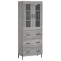 Aparador alto madera contrachapada gris sonoma 69,5x34x180 cm de vidaXL, Aparadores - Ref: Foro24-3198415, Precio: 193,35 €, ...