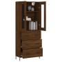 Tall oak brown plywood sideboard 69.5x34x180 cm by vidaXL, Sideboards - Ref: Foro24-3198416, Price: 215,50 €, Discount: %