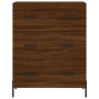 Aparador alto madera contrachapada marrón roble 69,5x34x180 cm de vidaXL, Aparadores - Ref: Foro24-3198416, Precio: 215,50 €,...