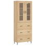 Aparador alto madera contrachapada color roble 69,5x34x180 cm de vidaXL, Aparadores - Ref: Foro24-3198420, Precio: 200,69 €, ...