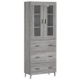 Aparador alto madera contrachapada gris sonoma 69,5x34x180 cm de vidaXL, Aparadores - Ref: Foro24-3198423, Precio: 184,02 €, ...