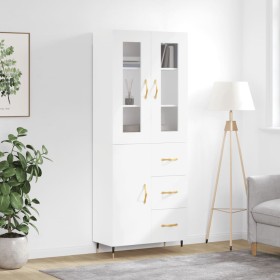 Tall white plywood sideboard 69.5x34x180 cm by vidaXL, Sideboards - Ref: Foro24-3198449, Price: 196,99 €, Discount: %