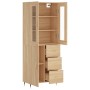 Aparador alto madera contrachapada color roble 69,5x34x180 cm de vidaXL, Aparadores - Ref: Foro24-3198452, Precio: 170,99 €, ...