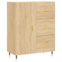 Aparador alto madera contrachapada color roble 69,5x34x180 cm de vidaXL, Aparadores - Ref: Foro24-3198452, Precio: 170,99 €, ...