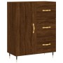 Aparador alto madera contrachapada marrón roble 69,5x34x180 cm de vidaXL, Aparadores - Ref: Foro24-3198456, Precio: 171,24 €,...