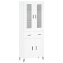 Aparador alto madera contrachapada blanco 69,5x34x180 cm de vidaXL, Aparadores - Ref: Foro24-3198545, Precio: 176,01 €, Descu...