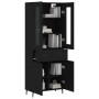 Aparador alto madera contrachapada negro 69,5x34x180 cm de vidaXL, Aparadores - Ref: Foro24-3198546, Precio: 191,68 €, Descue...