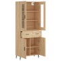 Aparador alto madera contrachapada color roble 69,5x34x180 cm de vidaXL, Aparadores - Ref: Foro24-3198548, Precio: 159,99 €, ...