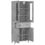 Tall plywood gray concrete sideboard 69.5x34x180 cm by vidaXL, Sideboards - Ref: Foro24-3198549, Price: 168,40 €, Discount: %